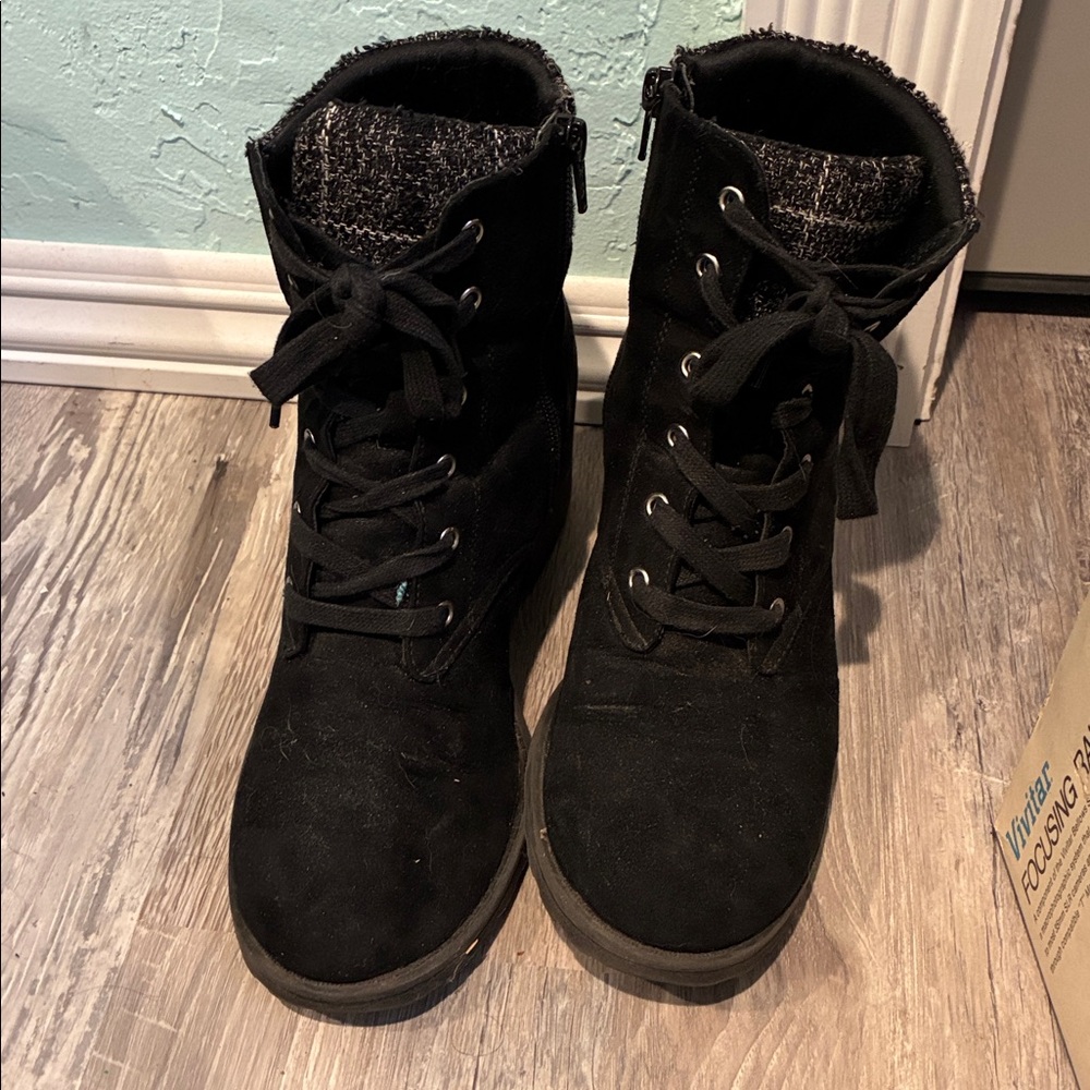 Sun + Stone Black Ankle Boots